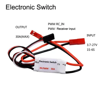 1BUC Înaltă Calitate 30A Curent 3.7 V-27V Control de la Distanță Comutator Electronic Pompa Switchs Receptor Semnal PWM pentru Piese de Model RC