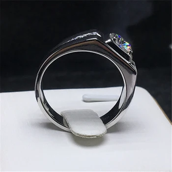 Bine sex Masculin inel argint 925 Cubic Zirconia Enagement Trupa de Nunta Inele pentru bărbați Deget de Bijuterii Cadou