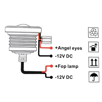 30W LED-uri Auto COB Inel Angel Eyes cu Lumina Faruri DRL Conducere Becul Lămpii de Ceață