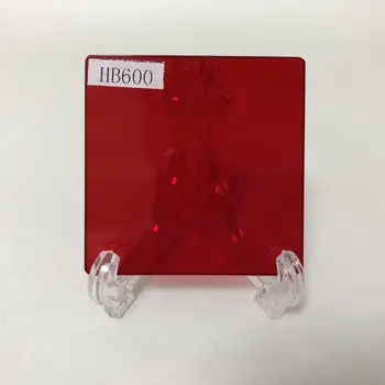 Dimensiunea 60x60mm și 1mm grosime transparente IR ray de la 600nm lungime de undă roșu ir filtru trece