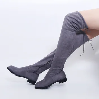 Sexy, Peste Genunchi Cizme Femei Femei Femei Pantofi De Piele De Căprioară De Mult Pentru Femei Cizme Pentru Femei De Moda De Iarnă Coapsei Cizme Pantofi De Iarna Plus Dimensiune