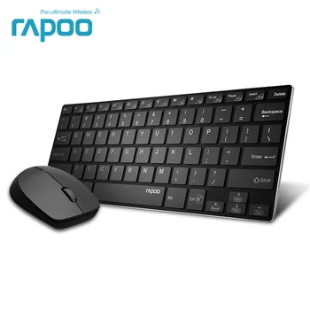 Noi Rapoo Mini Multi-modul Silențios Wireless Keyboard Mouse-ul Combo-uri Comutatorul Bluetooth și 2,4 G până la 3 Dispozitive pentru PC/TV/Calculator