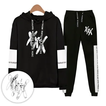 Pop Rapper Xxxtentacion Rip Personalizate Trening Două Bucata Set Femei/Barbati Maneca Lunga, Hanorac+Pantaloni De Trening Casual Streetwear Haine