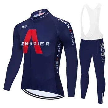 2020 ineos ciclism jersey set de Iarna Thermal Fleece cu Maneca Lunga Jersey Suit în aer liber de Echitatie pantaloni de iarna ciclismo ropa hombre