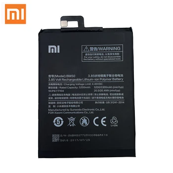 Xiao Km Original, Bateria Telefonului BM50 Pentru Xiaomi Max 2 Max2 MiMax2 de Înaltă Calitate 5200mAh Telefon Înlocuire Baterii