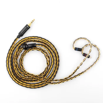 TRN T1 Aur, Argint Amestecat placat cu 0.75 MMCX Upgrade cablu Audio Stereo pentru Căști microfon pentru Cască V90 IM2 V80 V30 V60 X6 AS10