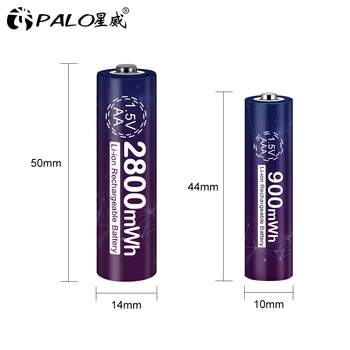 PALO original Reincarcabile 1,5 V AA Li-ion Baterie AA+1.5 V AAA reîncărcabile AAA baterie litiu baterii de 1,5 V încărcător