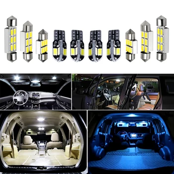 14x Canbus fara Eroare LED-uri de iluminare Interioară Pachet Kit pentru 1998 și 2011 menționează Lincoln Town Car Accesorii Harta Dom TrunkLicense Lumina