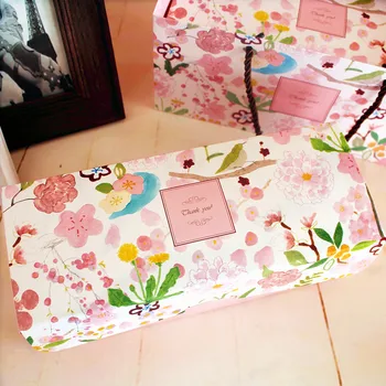 New Sosire 27.5*11*10 cm 5 setați lumina de flori de culoare roz Cutie de Hârtie Macaron cu Ciocolata nunta, Petrecere de Aniversare, Cadouri de Ambalaj