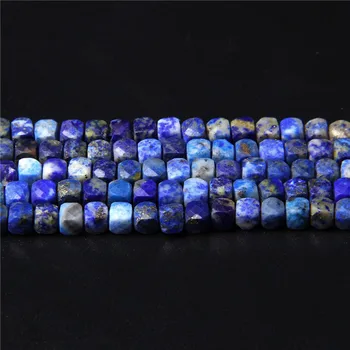 Aquamarin din Ametist, Lapis Lazuli Prehnites Turmalina Pietre pretioase Naturale Fatetate Cub Margele 3.8-4.5 mm Pentru a Face Bijuterii 15.5 inch
