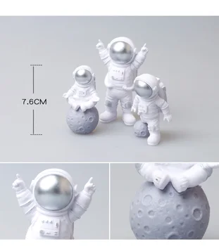 3D Magneți de Frigider Autocolant PVC Astronaut Mini Bricolaj Model Star Pilot Spațiu Personaje de Desene animate Acasa Decor