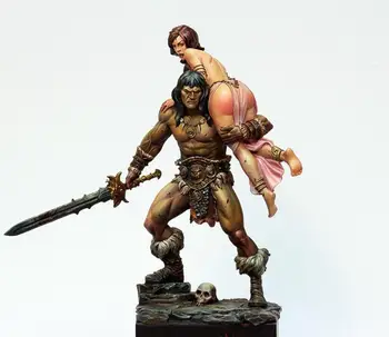 1/24 75mm războinic antic și femeie Rășină figura truse Model in Miniatura gk Unassembly Nevopsite