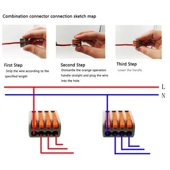 30/50/100 buc cablu conector mini quick conector universal compact bloc de terminale plug-in PCT212-218 SPL2-3