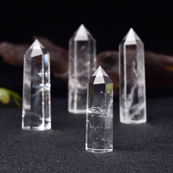1 BUC Naturale Transparență de Cristal de Cuarț Punct de Piatră de Vindecare Prisme Hexagonale 50-80mm Obelisc Bagheta Energia Reiki Piatra Decor Acasă