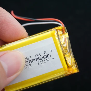 XINJ 3.7 V 1500mAh 3wires pentru termistor Litiu-Polimer Li-Po Baterie Li ion 803450 Pentru GPS Sat Nav DIY E-book PDA MIJLOCUL ipod DVD