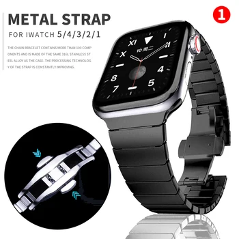 Banda din Oțel inoxidabil pentru Apple Watch Curea 5 44mm 40mm Brățară de Metal pentru iWatch Seria 4 3 2 1 Benzi de 38mm 42mm Încheietura mâinii Pulseira
