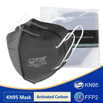 KN95 Măști POWECOM Carbon Activat Gura Masca de Protecție Anti Masti de Praf reutilizabil masca de fata mascarilla masque