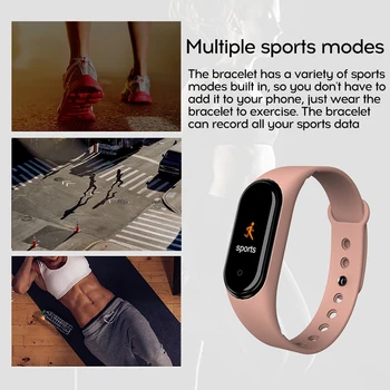 M4 Smart Band Bratara Ceas Tracker De Fitness Brățară De Culoare Touch Sport Heart Rate Monitor De Presiune Sanguina Bărbați Femei Android