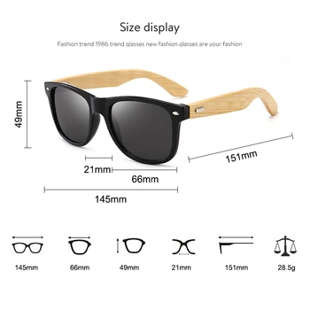 SIMPRECT Bambus Lemn ochelari de Soare Femei/Bărbați 2021 Oglinda Retro ochelari de Soare Patrati Epocă de Brand Designer de Ochelari de Soare Pentru Barbati UV400