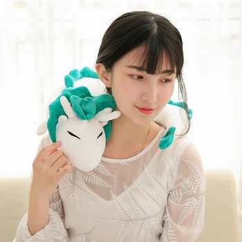 28cm Anime Drăguț Ghibli Miyazaki Hayao Jucărie de Pluș Spirited Away Haku Păpușă de Pluș Jucărie de Pluș Perna Gât U-forma de Cadouri de Craciun
