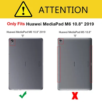 Slim Flip Retro Cerb PU Caz din Piele pentru Huawei MediaPad M6 10.8 2019 Inteligent Capacul suportului pentru Huawei M6 10.8 Tableta Caz+film+pen