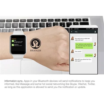 SHAOLIN Original Ceas Inteligent Seria 6 Bluetooth SmartWatch pentru Apple iOS, iPhone, Android Telefon Inteligent NU Apple Watch (Butonul Rosu)