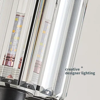 Stil Nordic LED Lumini de Perete de Înaltă Calitate de Cristal Abajur American Creative Negru/de Aur și Coarne de Aluminiu Tranșee de Perete Decor Acasă