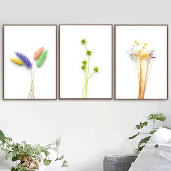 Home Decor Frumos Mici Proaspete Flori Imprimate Panza Pictura Pe Perete Camera De Zi Imagini De Artă Fără Rame