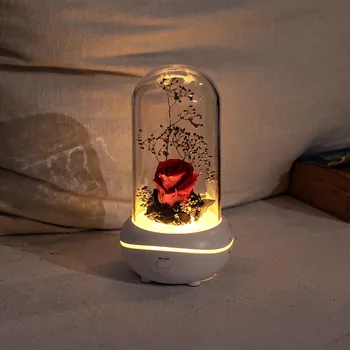 Veșnică parfum de flori de lampă creative mut parfum lampa mini parfum ulei esential lampa cadou de vacanță lumina de noapte dormitor
