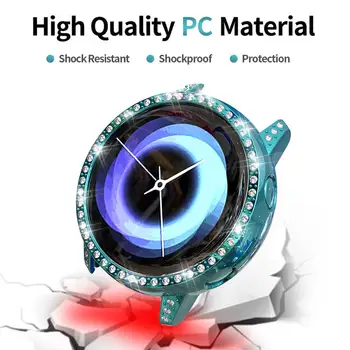 Plastic Greu Protector Caz pentru Samsung Galaxy Watch Active 2 1 Capac de 40 mm 44mm Diamant PC Coajă Subțire de Lumină Bara Accesorii
