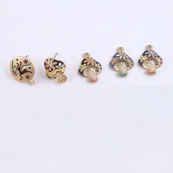 20buc/lot ciuperci colorate pandantiv din aliaj de email Farmec DIY accesorii de colier brățară frizură