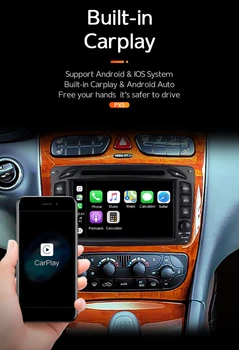 Eunavi 2 Din Android 10 DVD Auto Pentru Mercedes Benz CLK W203 W208 W209 W210 W463 Vito Viano Ecran de 7 inch Radio Auto Navigație GPS
