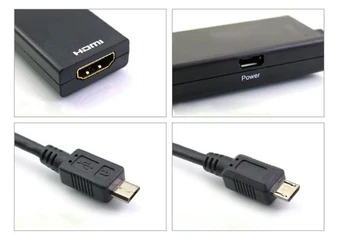 Micro USB MHL la HDMI Port Mascul la 2 Femele 1 Din 2 Splitter Cablu Adaptor Converter pentru telefonul Mobil TV KQS8