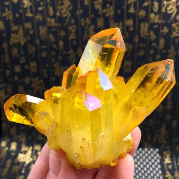 1 BUC Naturale Galben Cristal de Cuarț Citrin Cluster Minerale-Specimen de pietre de Vindecare