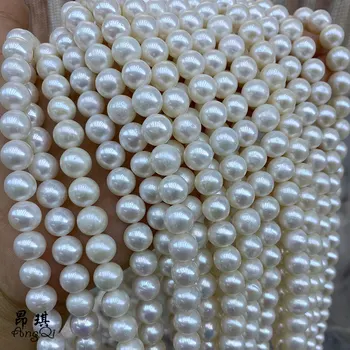 9-10mm Natural de Perle de Cultură de apă Dulce în Apropiere de Margele Rotunde Pentru DIY Colier Elegant Brățară Bijuterii Cercel Femei Cadou