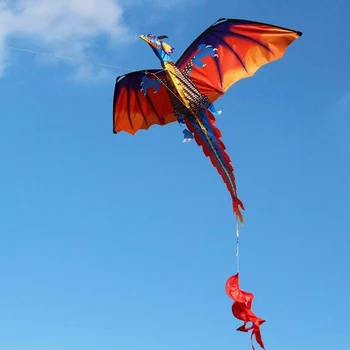 Mare Zmeu Dragon 3D Singură Linie cu Coada Familie de Sport în aer liber pentru Copii Jucărie Distractiv B2Cshop