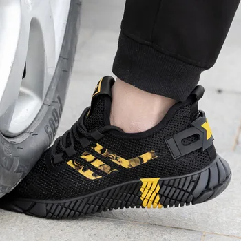 Noul Design De Siguranță Pantofi De Lucru Cizme Pentru Bărbați Anti-Zdrobitor Pantofi De Protecție Din Oțel Tep Cizme Barbati Construcție De Siguranță Cizme Adidasi