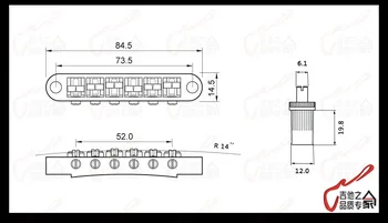 1 Set de Nichel GuitarFamily Tune-O-Matic Chitara Electrica Pod Și Tailpiece MADE IN COREEA