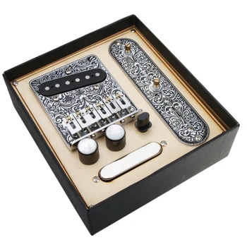Negru Placă de Control+Gat Bridge Pickup+Ton Volum Butoane de Control pentru Fender Tele TL Chitara Înlocuire Accesoriu