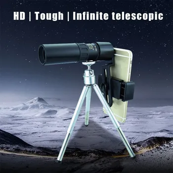 4K 10-300X40mm Super Telephoto Zoom Telescop Monocular Portabil Pentru Camping Portabil camping telescop
